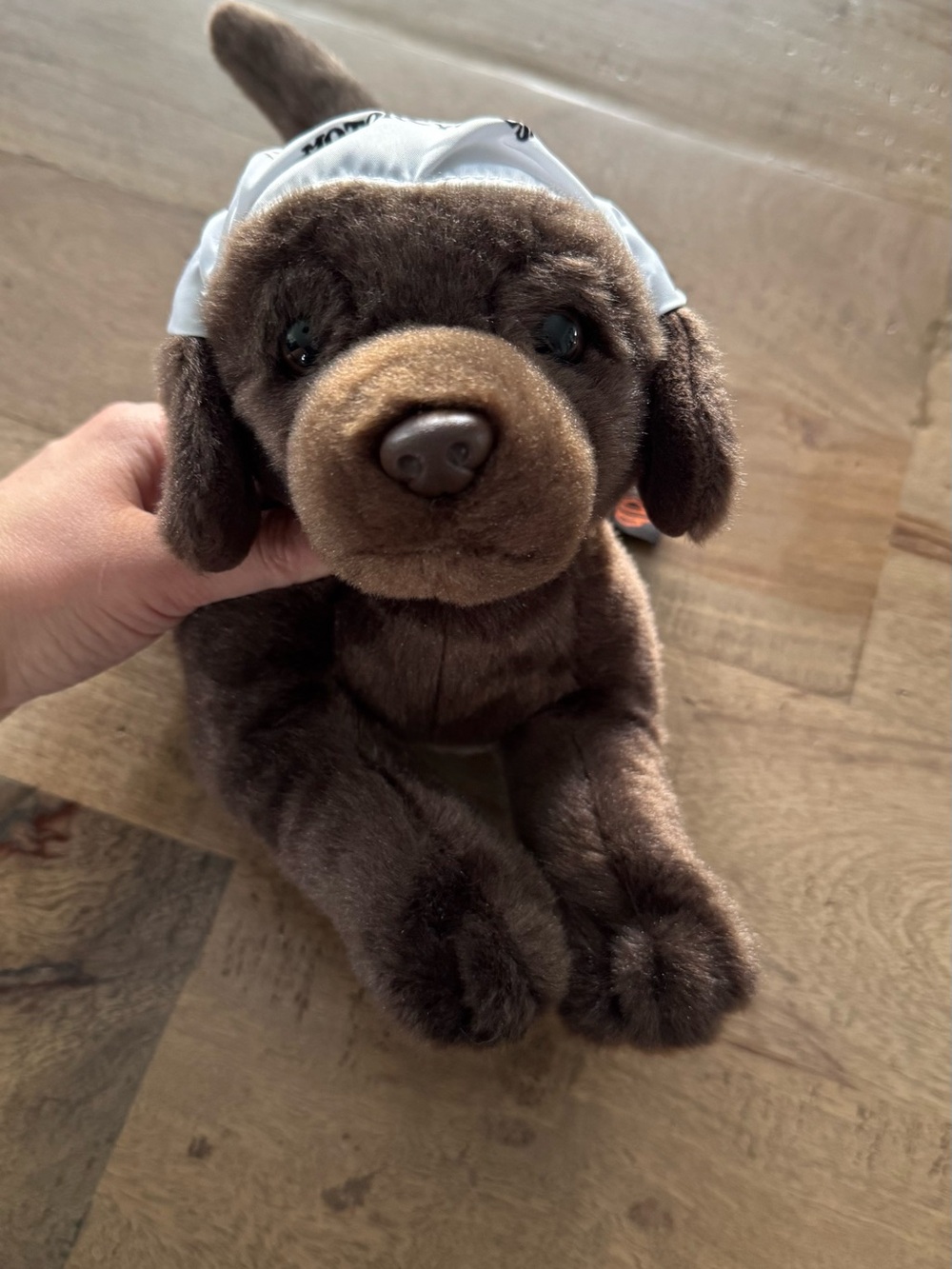 Harley Davidson Rumble Labrador Chocolate Lab Dog Plush Stuffed Animal bandana